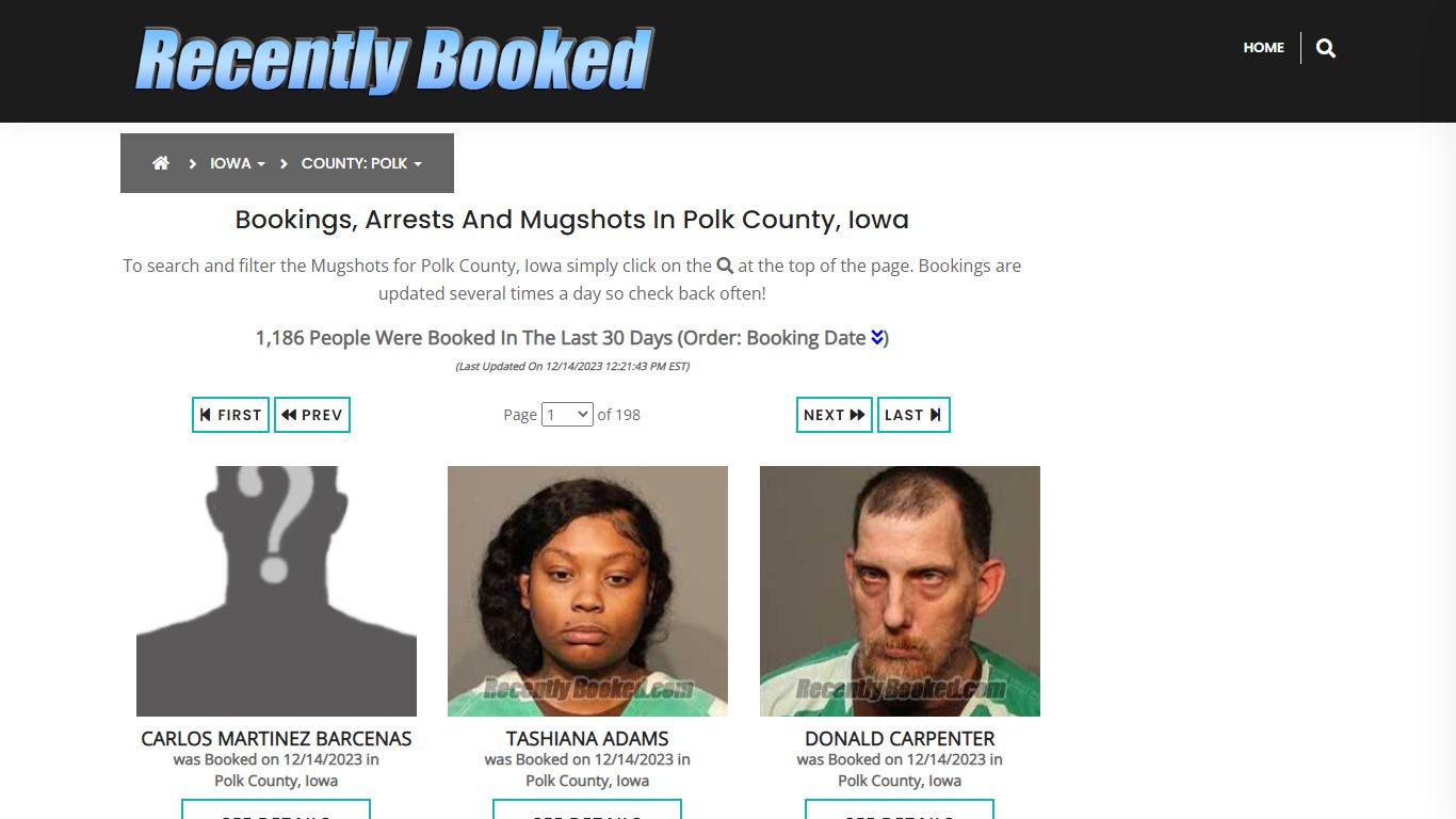 Recent bookings, Arrests, Mugshots in Polk County, Iowa - Recently Booked
